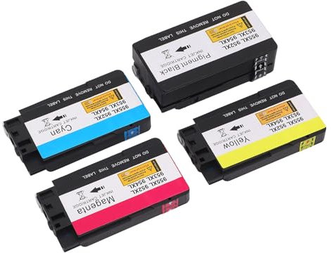 SUPYINI 952 953 954 955XL Tintenpatronen -Combo -Pack, High -Seit -Ertrag für Officejet -Pro -Drucker, Neuesten Smart -Chip, PP -Material, Hochglanzfinish, 4 Pack