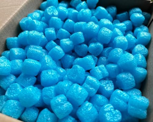 Verpackungschips Blau Ovalform Bio 10-400L | aus Pflanzenstärke | 100% biologisch abbaubar und kompostierbar Füllchips Polsterchips Polstermaterial Füllmaterial (10)