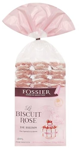 Biscuits roses de Reims FOSSIER - le paquet de 30-250 g Lot De 3 - Par Lot