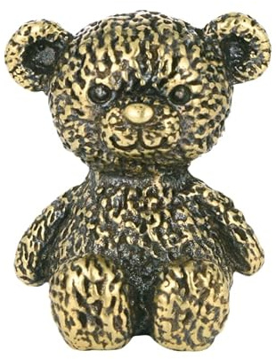 SOLUSTRE Vintage Messing Bär Figur 2.80 X 2.30 X 3.50 cm | Mini Bärenform, Tischdeko Für Zuhause Und Büro, 1 X Ornament Enthalten