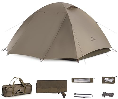 Naturehike Cloud-Creek 2.0 Upgrade Zelt, UPF 50+ & 2000mm Wasserdicht | Sonnenschutz,Windfest bis Stufe 7 & Belüftetes 2-3 Personen Campingzelt, für Wandern, Radfahren, Outdoor