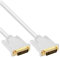 InLine 17783W cable DVI - cables DVI (3m, Macho/Macho, Oro) Oro, Color blanco