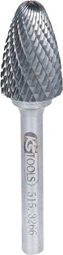 KS Tools 515.3266 HM Rundbogen-Frässtift Form F, 16mm