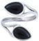 Ring 925 Silber Onyx schwarzer Stein größenverstellbar Edelstein echt Silber Damen Sterling Silber Geschenk (MRV-088-03)
