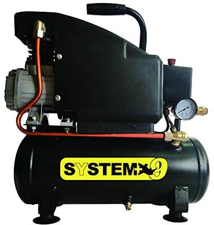 Compressore d'aria lubrificato ad olio da 6 Litri 1.100 Watt 8 bar SYSTEM+