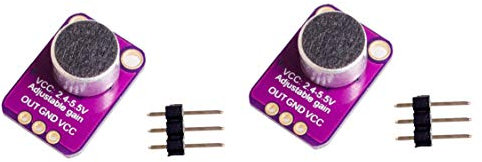 NOYITO MAX4466 Electret Microphone Amplifier Adjustable Gain for Arduino - 2Pcs