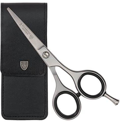 DREI SCHWERTER-Rostfreie professionelle Bartschere Haarschere im Etui