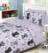 Indus Textiles Kids Duvet Cover Sets 100% Cotton Reversible Toddler Duvet Cover Fitted Sheet Pillowcase - Sweet Kitten
