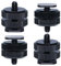 4 Stück 1/4 Zoll Gewinde Blitzschuhadapter Einbauadapter YUTOU 1/4 Schraube Adapter Dreifach Blitzschuh Adapter für Kameras SLRs Digital Photographic Equipment (Schwarz)