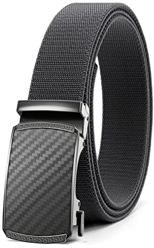 CHAOREN Elastischer Gürtel Herren, Stretchgürtel Ratsche Automatikschließe für Herren Golf Nylon Freizeitgürtel Breite 35mm, Größe Angepasst (Gürtel Herren)