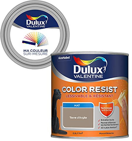 Ma Couleur Sur-Mesure par Dulux Valentine – Peinture Intérieure Murs, Plafonds, Boiseries - Palette Naturelle, Pièce à Vivre Mat, Terre d'Argile , 0,5 L