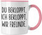Trendation - Beste Freunde Tasse Geschenk Beste Freundin Freund Kaffeetasse Geschenkidee BFF Allerbeste Freundin Spruch Geburtstag Freundinnen (Rosa)