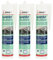 3x dubaust SAS24 Sanitärsilikon elastisch dauernassbeständig schimmelresistent Bad Küche Dusche Feuchträume 310ml Kartusche (silbergrau)