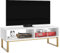 FirFurd Lowboard tv Schrank Fernsehtisch bis zu 47 Zolle tv Board mit 2 Fächern Fernseh-Schrank 40 x 108 x 40 cm weiß