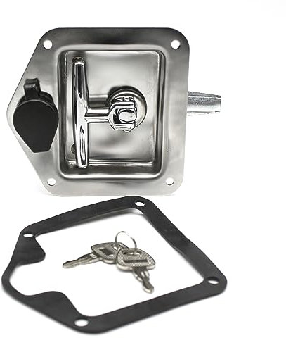 DOJA Barcelona | Serrure Remorque | Pack 1 | 40mm | Antivol Remorque | 124x121x40mm | en Acier Inoxydable | Fermeture Remorque | pour Serrure Porte Camping Car, Accessoire Remorque, Camion, Caravane