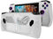 HUAYUWA White Protective Case with Hard PC Bracket Compatible for ROG Ally 7 Gaming Handheld 2023 Soft TPU Cover Case Game Console Full Pretoction Case