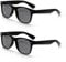 VANANA Classic Retro Sunglasses Vintage Black Square Frame for Men Women Outdoor Fishing Driving Climbing Unisex (Pack of 1 Pair, Black Matte Frame-Grey Lens)