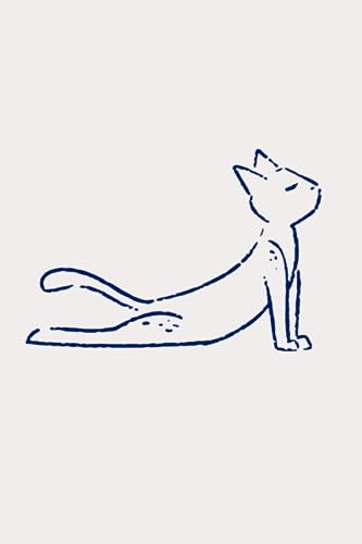 Notizbuch: Yoga Notizbuch | 6x9 Zoll DIN A5 | 100 Seiten liniert | Yogakatze Notizheft | Meditation Tagebuch | Katzenyoga Notebook | Yoga Katze Geschenk