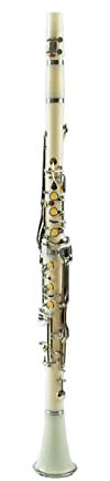 Klarinettensatz Klarinette G-Taste 20 Tasten Kunststoff Klarinette Schwarz Spielendes Blasinstrument Geschenk Professionelle Klarinette (Color : White)