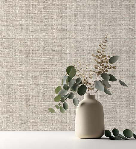 GAULAN 682397 Papier peint imitation toile de raphia texturé en relief pour mur salon cuisine stanza salle à mange bureau cabinet bars hôtels - Rouleaux de 10 m x 0,52 m
