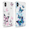 Yoedge 2 Pack Clear Phone Case Compatible with iPhone X/XS 5.8, Transparent Silicone with Butterfly Aesthetics Pattern, Shockproof Bumper Protector Matte Cover for iPhone X, Girls