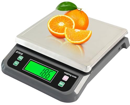 Digital Kitchen Food Scales 40kg/1g Electric Cooking Scales for Baking Bread Electronic Weighing Scales with LCD Display Tare and PCS Features Stainless Precision Scales 6 Units g/oz/lb/kg/tl/ct