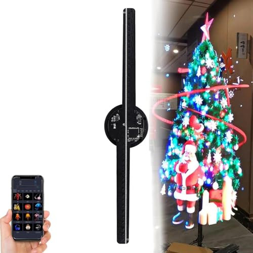 Albero Di Natale Olografico, Proiettore Con Ologramma A Ventola Albero Di Natale Albero Di Natale Con Ologramma A LED Proiettore Con Ventola Ologramma Per Negozio, Bar, Natale