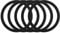 sourcing map 5Pcs Magnetic Adapter Ring, Universal Magnetic Wireless Charger Conversion Kit Sparkle Magnetic Metal Ring Adhesive Sticker Ring for Phone Case, Black