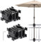 efuturetime 2 x Supporto per Ombrellone da Balcone, Ombrellone da Fissare Regolabile per Ombrellone Ø22-38 mm, Clip per Ombrellone per Balaustra Quadrata 25-60 mm o Rotonda Ø25-40 mm, Nero