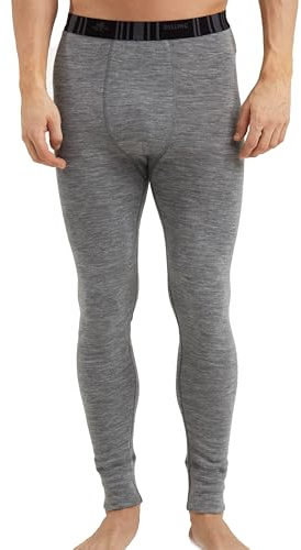 Dilling Herren Merino Long Johns ohne Eingriff 1x1 glatt aus 100% Bio Merinowolle Slim Fit Base Layer atmungsaktiv