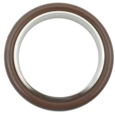 HBGNZU Flansch Aluminium/304 Edelstahl Vakuumröhre mit oder ohne Halterung + NBR/FKM O-Ring(Orange,KF40)