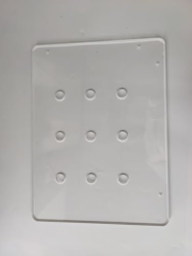 Colini 16 * 12''Transparent Acrylic Dog Hole Router Template Jig for Woodworking - 1/4'' Thick Precision Dog Hole Drilling Guide Board Template for Holding Bench Dogs, Cookies, Holdfasts