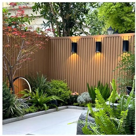 GRRICEPL Panneau Mural Extérieur en WPC 3D, Panneaux De Clôture Composite Bois-Plastique, Clôture De Jardin Intimité Extérieure, Barrière Temporaire pour Animaux(21.6x100 cm)