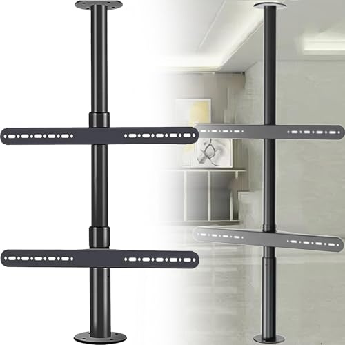 JIADUOFU Support Mural Rotatif 360 degrés téléviseur LCD, cloison séparation, Meuble TV Rotatif, Base rotative, Support Plafond inclinable pivotant réglable, Compatible écran LED 37-75 Pouces 109cm