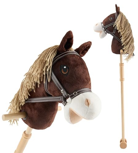 Bieco Steckenpferd Kinder Coco, personalisiert | Hobby Horse Pferde | Steckenpferd Rollen Holz Pferd Stab | Stock Pferde Schöne Steckenpferde für Kinder Stockpferd personalisierbar
