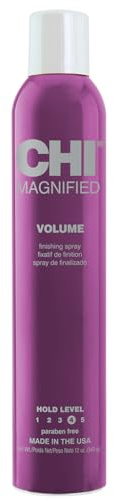CHI Magnified Volume Finishing Hair Spray, Boosts Volume & Body For Maximum Fullness, Builds Resilience & Strength & Adds Shine, 12 Oz