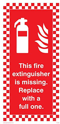 Viking Schilder fz338-p12–1 m FEUERLÖSCHER das fehlt ersetzen einen neuen mit Sign, Kunststoff, 1 mm halbstarr, 200 mm H x 100 mm W