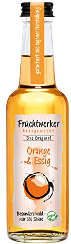 Fruchtwerker | Orange & Essig | Mit Saft aus echten Früchten | 250ml Glasflasche