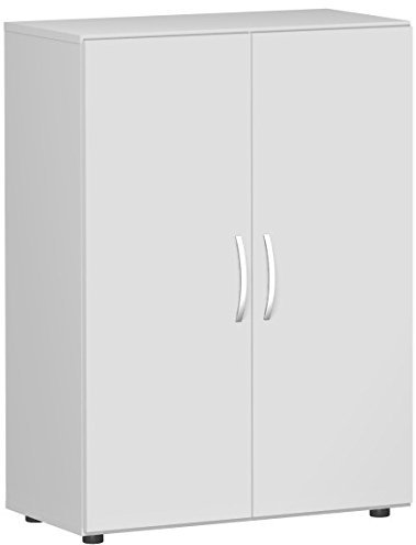 Geramöbel Flügeltürenschrank mit Standfüßen, inkl. Türdämpfer, nicht abschließbar, 800x420x1104, Lichtgrau/Lichtgrau