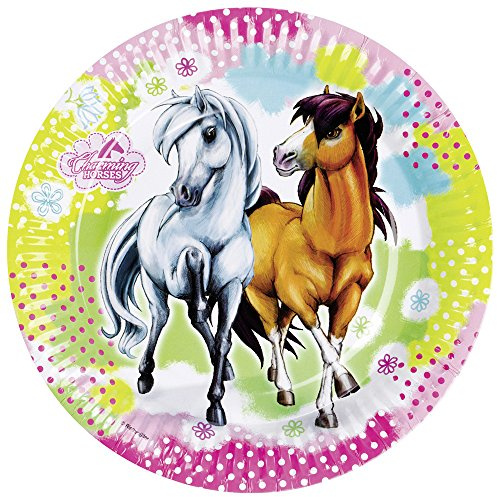 Riethmüller 552341 8 Partyteller 23cm Ø Charming Horses II | 8 Stück