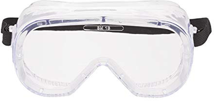 3M 4800C Vollsichtschutzbrille für Farbstreich- und Handschleifarbeiten, Schutz gegen Spritzer, Antibeschlagbeschichtung, klare Polycarbonatscheiben