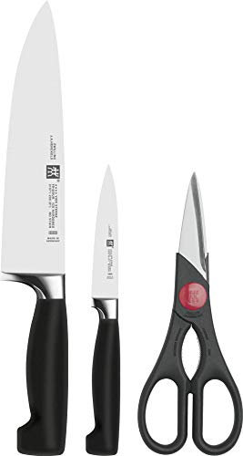 Zwilling Four Star Jeu Couteaux, Acier Inoxydable, Argent/Noir, 48 x 38 x 28 cm