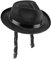 Dress Up America 678.0 Hut (Schwarz) Erwachsene Fedora mit Seitenschlössern, Einheitsgröße