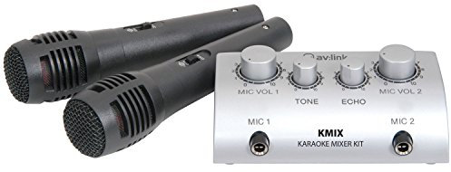 AVL127 - Karaoke Mixer KIT, CONVERTS CD/DVD Player INTO Music System Includes Microphones