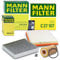 MANN-FILTER Inspektionspaket Filterset 1x Ölfilter, 1x Luftfilter, 1x Innenraumfilter (Aktivkohlefilter), 1x Ölablassschraube Kompatibel mit OPEL ASTRA J (P10), CASCADA (W13), ZAFIRA TOURER C (P12)