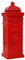 vidaXL Standbriefkasten Aluminium Vintage Rostfrei Rot Bri​efkasten Postkasten
