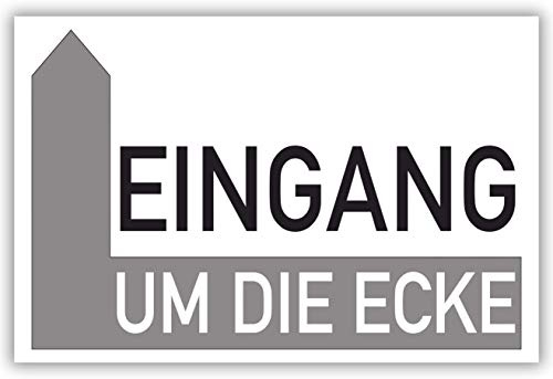 SCHILDER HIMMEL anpassbares Wegweiser Restaurant Schild 21x15cm Alu-Verbund mit Schrauben, Eingang links Ecke Nr 906 eigener Text/Bild verschiedene Größen/Materialien