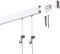 4 Meter (2 x 2m) SOFT-RAIL® Bilderschienen Set BUDGET (M), Weiß beschichtet, versch. Längen und Farben