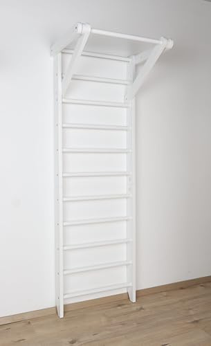 Turnwand Gym Klettergerüst Sport-1-220-Weiss Sportgerät, Kletterwand, Holz, Turnwand, Sprossenwand