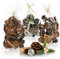 COM-FOUR® 3x Weihnachtsdekoration im Beutel mit Zapfen, Rinde und Beeren - Streudeko weihnachtlich - Bastel Set - Tischdeko - Adventskranz - Weihnachtsschmuck (3x Beutel: Zapfen. Rinde. Beeren)
